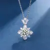Nuevo Collar de Estrella de Ocho Puntas Europeo y Americano Ocho Corazones y Ocho Flechas Colgante de Circonita Lujoso Versátil Nicho Collar Versátil Copo de Nieve