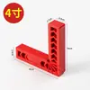 Localizador de Ângulo Reto de 90 Graus Grampo de Ângulo Reto Vermelho Fixação de Ângulo para Marcenaria Posicionamento DIY Régua de Plástico para Uso Doméstico