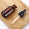 Botellas de Aceite Esencial Marrones al por Mayor, Botellas Marrones a Prueba de Luz para Dispensar Cosméticos en Stock con Gotero de Punta de Goma, Botellas de Sérum