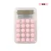 Calculadora Transparente de Alto Aspecto Estilo Ins en Colores Macaron, Calculadora Mini Portátil para Estudiantes, Oficina y Uso Financiero