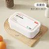 Caja de Conservación Fresca de Doble Compartimento para Cocina del Hogar Sala de Estar Dormitorio Plato de Frutas de Plástico Oficina de Estudiante Caja Portátil de Conservación Fresca para Exteriores