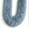 Tiras Grandes de Piel Sintética de Zorro 12 cm, Tiras Grandes de Felpa para Capa con Capucha, Puños de Capa, Tiras de Felpa Blancas, Tiras de Borde para Hanfu