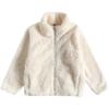 Casaco de lã infantil 2023 primavera e outono novo bebê pelúcia zíper cardigan masculino e feminino infantil longo veludo moletom