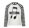 Ropa para Hombre Beijie 2026 Otoño Nueva Camiseta de Manga Larga Rayada con Mangas Raglán para Hombres y Mujeres Top Casual Estampado
