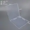 Caixa quadrada de plástico transparente, caixa para embalagem de itens pequenos, esponja de pó, equipamento de pesca, ferragens, distintivo, cartão e caixa de armazenamento de contas