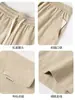 Pantalones Cortos de Algodón Puro para Hombre, Ropa Deportiva de Verano, Pantalones Finos Transpirables, Pantalones Casuales de Pierna Recta de Longitud Media, Pantalones Sueltos para Hombre