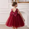 Vestido de princesa de tul esponjoso para niña transfronterizo, vestido de florista para el cumpleaños de una niña pequeña, vestido para actuación de danza de jardín de infantes, vestido para niños