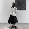 Camisa estilo oscuro Yamamoto yaosi diseño nicho prohibición manga tres cuartos camisa retro Corea del Sur estilo ligero maduro femenino verano