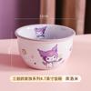 Tigela de cerâmica Sanrio 4,75 Tigela para refeição Tigela de arroz Tigela de sopa Hello Kitty Cool Loomi Talheres infantis Novo produto