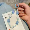Cadena para Teléfono Móvil Cuentas Cuadradas de Queso Coloridas Chicas Dopamina Llavero de Coche Colgante para Bolsa de Auriculares Fabricante Mayorista