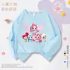 Adorable Camiseta de Manga Larga de Dibujos Animados para Niñas Lindas, Top Redondo Estampado para Niños Primavera/Otoño, Ropa Holgada para Niñas 8