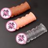 Pene de partículas grandes de punto flotante saliendo usando maza dildo artificial pene falo diversión para adultos funda desensibilizante
