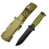 Cuchillo de Caza Multifuncional Integrado con Espiga Transfronterizo Cuidadosamente Seleccionado, Cuchillo Recto Pequeño Portátil para Supervivencia al Aire Libre, Cuchillo de Alta Dureza