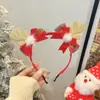 Novos Acessórios de Cabelo de Natal 2024 Aro de Cabelo Aro de Cabelo de Rena Feminino Acessórios Fofos