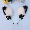 Una generación de accesorios para cosplay de personajes de dibujos animados para el cabello, orejas de gato de peluche, orejas de zorro, diadema con cascabel