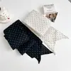 Estilo Francés Estilo Hepburn Bufanda Pequeña de Seda Vacaciones de Primavera y Verano Chifón Retro Punto de Ola Pulsera Estilo Occidental para Mujer Bufanda Larga Versátil Accesorios