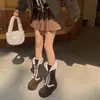 Botas de nieve de plataforma con cordones para mujer, forradas de felpa, gruesas, talla grande, botas estilo Martin, 2023 Nuevos zapatos de algodón acolchados gruesos para el noreste