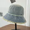 Nuevo Sombrero de Pescador de Mezclilla Desgastada Retro para Mujer, Sombrero de Cubo Lavado Simple para Protección Solar al Aire Libre en Verano