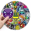50 Pegatinas Geométricas Sprint Gd Popular Juego de Parkour Transfronterizas Impermeables Pegatinas Decorativas para Cuadernos y Fundas de Teléfono