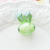 100 piezas/paquete acrílico chapado UV color AB cabeza de conejo cuentas sueltas conejito lindo pulsera DIY cuerda para el pelo joyería