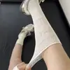 Calcetines de verano finos de color liso con encaje calado para pantorrilla de mujer, calcetines adelgazantes, calcetines holgados sexy de estilo retro nicho