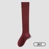 Calcetines de Compresión para Mujer, Color Sólido, Absorbentes del Sudor, Transpirables, Elásticos, Cómodos, Calcetines Caídos para Pantorrilla, Combinados con Botas de Caballero, Calcetines Largos JK