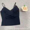 Ropa interior de seda helada sin costuras para primavera y verano, espalda hermosa, para mujer, copas fijas, realce para busto pequeño, soporte suave, tirantes finos, sin espalda, camisola