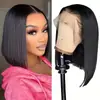 Peluca corta bob con encaje frontal, peluca de Amazon con encaje frontal para mujer, peluca bobo negra, corta, recta, con cobertura total.