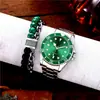 Transmisión en Vivo del Fabricante Popular de Exportación Reloj Fantasma Verde Reloj para Hombre Reloj para Hombre Moda Correa de Acero Reloj de Cuarzo