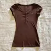 Verano 2025 Nuevo Y2K Ajustado Manga Corta Estampado Top Camiseta Moda Chica Caliente Retro Ropa para Mujer