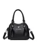 Bolsa Transversal Feminina 2026 Nova Bolsa de Mão em Couro Macio Bolsa de Ombro Simples Versátil para Mães de Meia-Idade Comércio Exterior Transfronteiriço