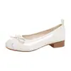Zapatos Trendy Fairy 2026 de punta baja, mocasines de tacón grueso, nuevos zapatos slip-on para mujer con lazo, estilo dulce y lindo