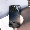 Fondo de Pantalla Paisaje Cielo Estrellado Montaña Nevada Oscura Funda para Teléfono Apple 13 Pro Max iPhone 17/16 Funda de Vidrio para Teléfono Venta al por Mayor