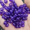 Cuentas de ábaco de jade con agujero grande de cuarcita morada, cuentas de jade sueltas, anillos de amatista de imitación, anillos para colgar, cuentas espaciadoras, cuentas decorativas