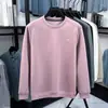 Sudadera de Cuello Redondo de Alta Calidad para Hombre, Estilo Coreano Otoño/Invierno, Capa Base Cálida, Engrosada, Moderna, Camiseta Interior Casual para Hombre