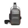 Bolso Cruzado de Pecho Casual para Hombre Bolso Cruzado Mochila Deportiva Multifuncional para Hombre con Carga USB para Ciclismo