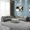 Apartamento Pequeño Nórdico Moderno Sencillo Tela Tecnológica Sin Lavar Celebridad de Internet Alquiler de Apartamento Pequeño Sofá Sencillo de Tres Plazas