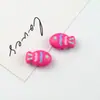 Cuentas de Pez Pequeño Pintadas en Acrílico Accesorios para Joyería DIY Cadena para Teléfono Móvil Cuerda para el Cabello Pulsera Material Colorido con Agujero Pasante