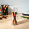 Pote plástico transparente para pet pote selado para lanche liofilizado porta-lápis plástico transparente de armazenamento cilíndrico para material de escritório