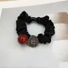 Nova Coleção Coreana de Scrunchies Plissados de Renda com um Toque de Luxo, Acessório de Prendedor de Cabelo Simples e Moderno com um Toque de Elegância