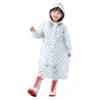 Impermeable Infantil para Estudiantes de Primaria, Transparente, Engrosado, Estilo Largo, Puntos, Puede Llevar Mochila, Portátil para Escuela y Viajes, Poncho de Lluvia Desechable