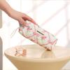 Lindo Bolso Cosmético con Lazo de Nudo de Gran Capacidad Neceser de Gran Capacidad Bolso de Mano Portátil Suave Bolso de Mano Multiusos