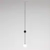 Lámpara de Pared para Sala de Estar de Diseñador Nórdico Arte Moderno Mesita de Noche Escaleras Creativa Comedor Línea Simple Bolas de Cristal