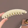 Presilha Banana Plissada de Cetim para Mulheres com Pouco Volume de Cabelo, Presilha Fixa para Rabo de Cavalo na Nuca, Grampo de Cabelo Torcido Vertical, Grampo de Cabelo da Moda