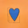 Tela de Cuadros Rayados Sencilla Parche de Corazón Bordado por Computadora Accesorios para Ropa Bolsas Decoración Material DIY Parche Parche