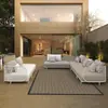 Juego de Sofá de Ratán para Exteriores Modelo de Casa de Villa en Patio Silla de Ratán para Balcón Muebles Impermeables de Jardín de Diseño para Exteriores