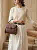 Nova Bolsa Transversal Simples com Padrão de Lichia Feminina Versátil Textura de Couro Macio Bolsa de Ombro Único Elegante Bolsa de Mão Tote para o Trabalho