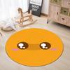 Alfombra Redonda de Dibujos Animados para Sala de Estar, Alfombra para Dormitorio, Felpudo para el Hogar, Alfombra para Pies, Alfombra para Habitación, Silla de Ordenador, Manta de Noche, Duradera