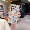 Venta Directa de Fábrica Funda de Teléfono Samsung S26 Ultra Floral Colorida Pintada a Mano, Cubierta de Teléfono Transparente Suave y Única para Niñas