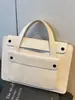 Moda de Invierno 2025 Bolso Tote Color Sólido Simple Bolso de Hombro Casual de Gran Capacidad Bolso de Mano para el Viaje Diario